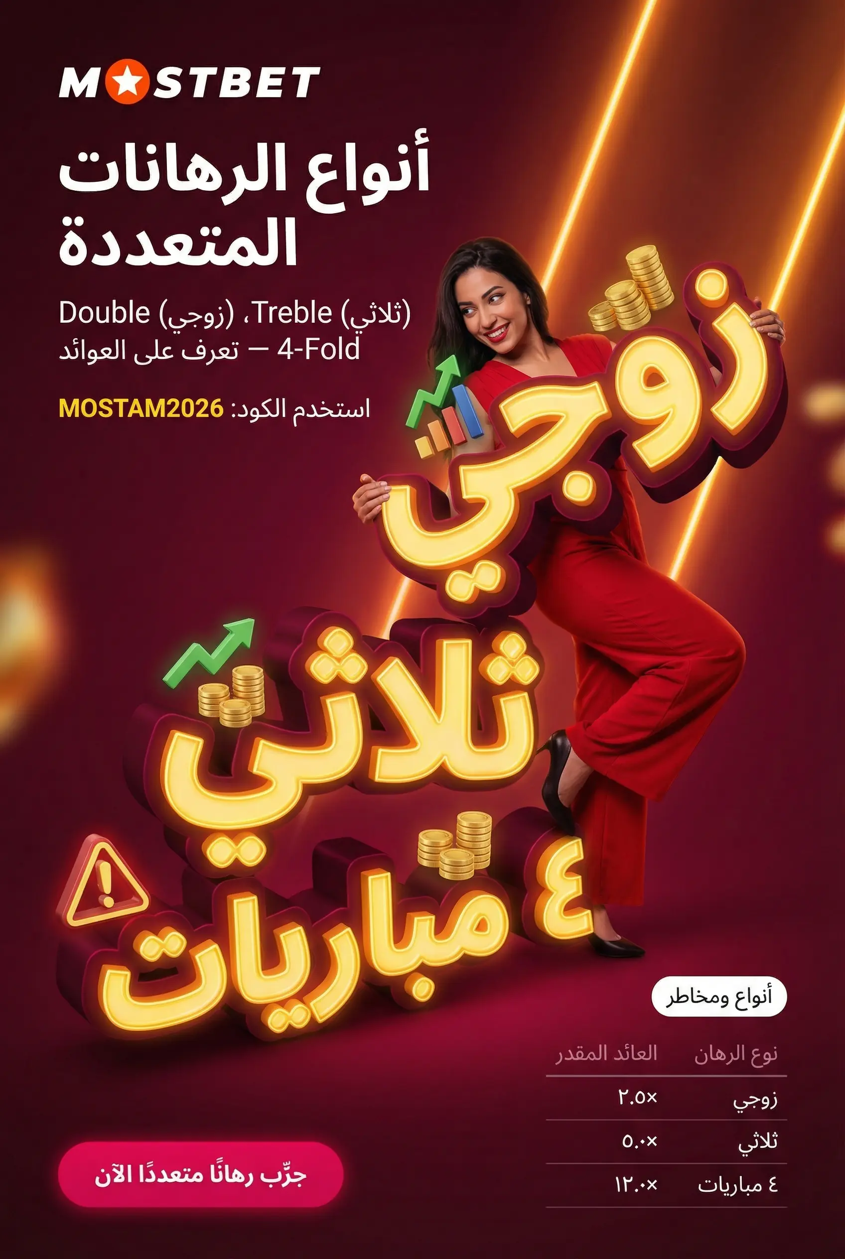 أنواع الرهانات المتعددة